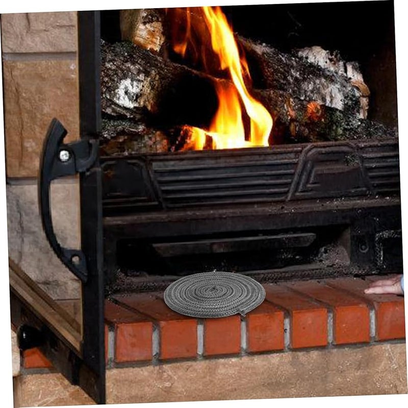 Balacoo Fireplace Seal Rope High Temperature Fiberglass Gasket Stove Door Replacement Seal 1 Roll - Image 4